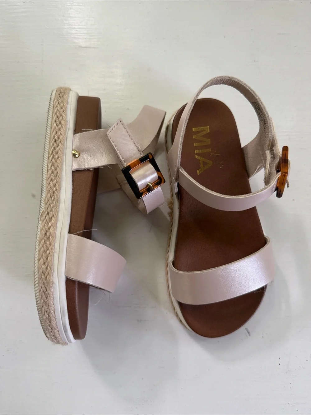MIA Kids Champagne Adjustable Strap Sandals